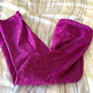 Pinkish purple under armour leggings.